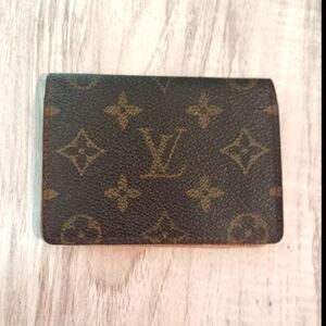 AuthLouis Vuitton Monogram  Canvas Porte 2 cartes Vertical Pass Card Case Wallet